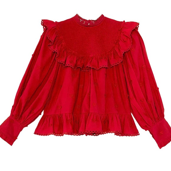 Farm Rio Hearts Blouse - Picture 7 of 9